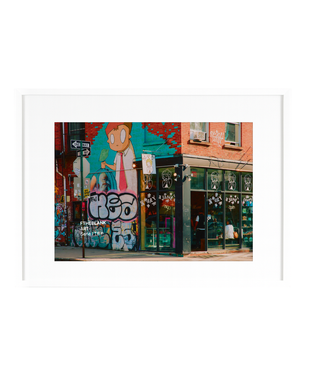 Lámina de Arte "NEW YORK" - Serie FTB, Ilustración de Tinta Estilo Minimalista y Urbano