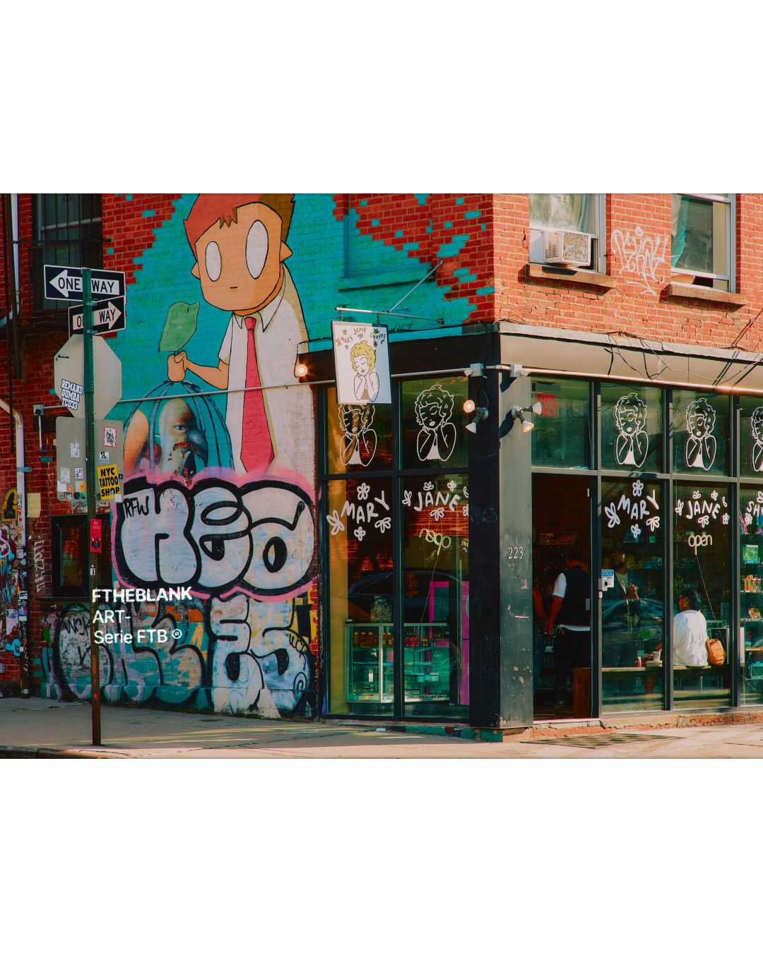 Lámina de Arte "NEW YORK" - Serie FTB, Ilustración de Tinta Estilo Minimalista y Urbano